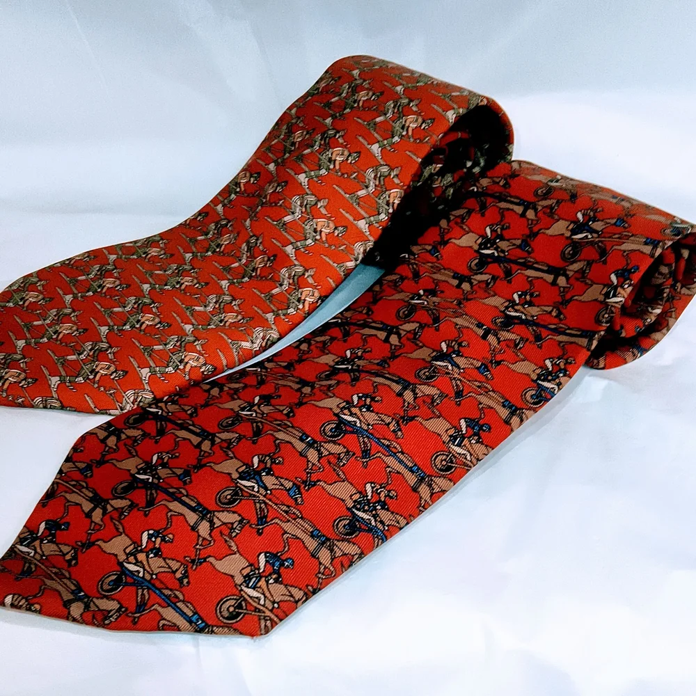 FERRAGAMO - 2 Red / Brown Patterned‎ Salvatore Ferragamo Ties Bundle
